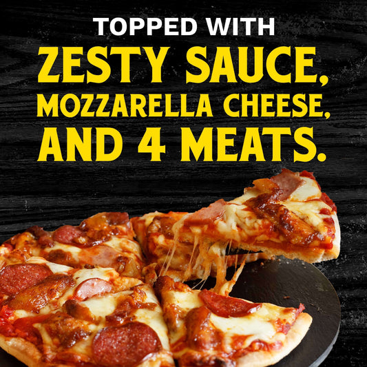 Tombstone Frozen Pizza, Four Meat Original Thin Crust Pizza with Marinara Sauce, 21.1 oz (Frozen)