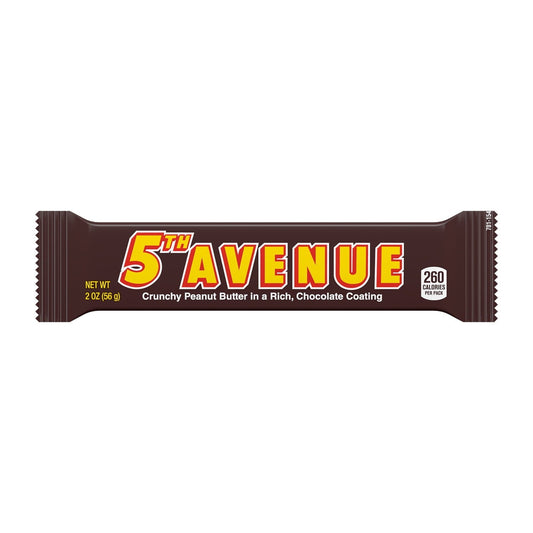 5Th Avenue Chocolatey Coated Crunchy Peanut Butter Candy, Bar 2 oz