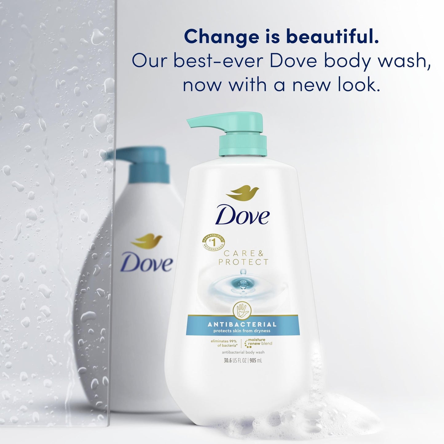 Dove Care and Protect Daily Use Antibacterial Hand Soap, 34 fl oz