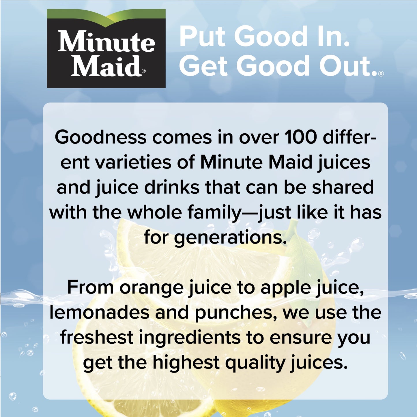 Minute Maid Lemonade Real Fruit Juice, 2 Liter Bottle