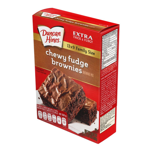 (3 pack) Duncan Hines Chewy Fudge Chocolate Brownie Mix, Family Size, 18.3 Oz Box