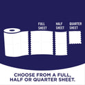 Sparkle Tear-a-Square Paper Towels, White, 6 Double Rolls