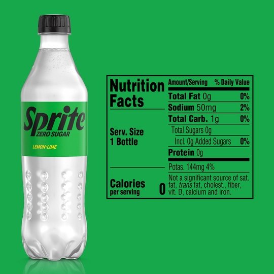 Sprite Zero Sugar Lemon Lime Soda Pop, 16.9 fl oz, 6 Pack Bottles