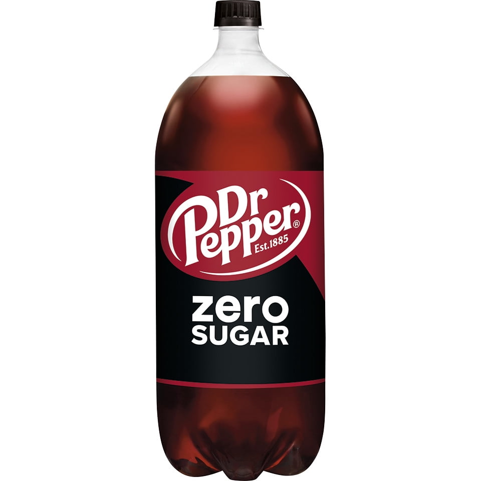 Dr Pepper Zero Sugar Soda, 2 L bottle