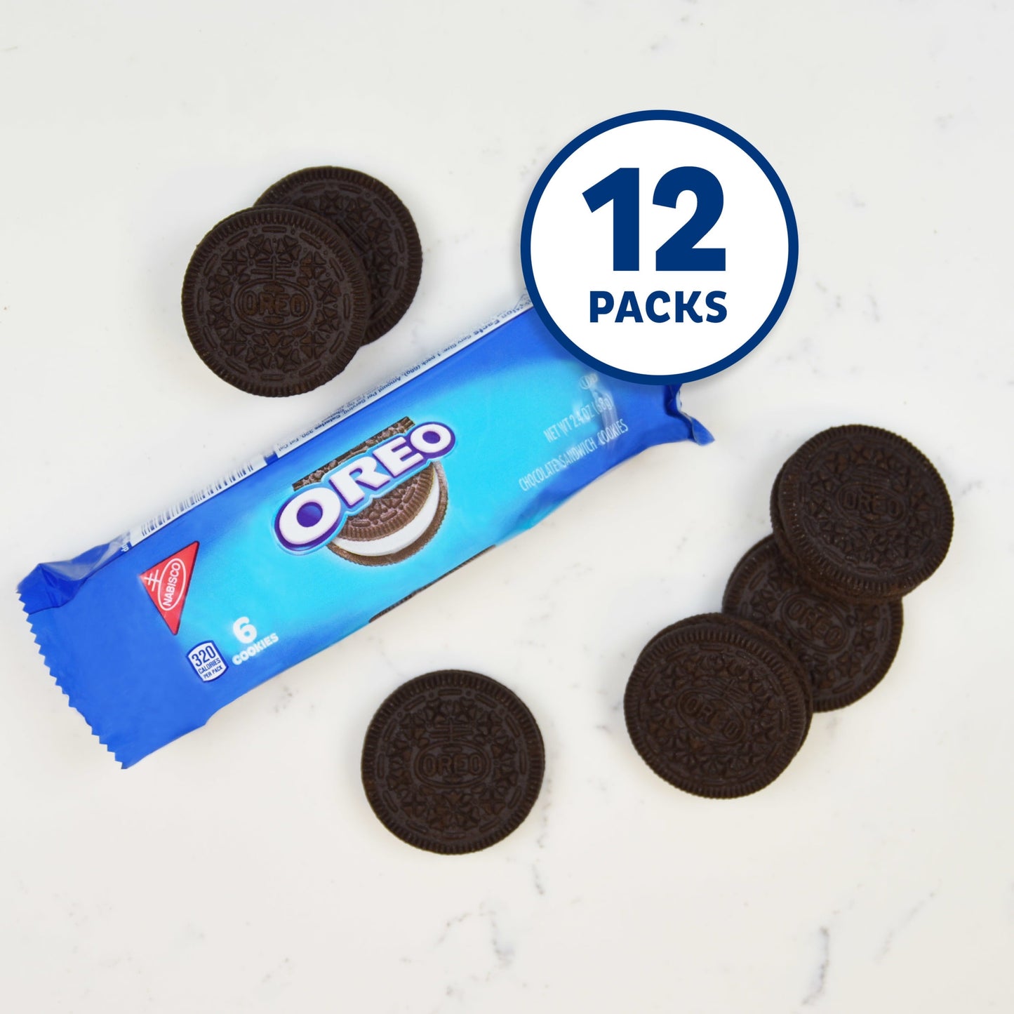 OREO Chocolate Sandwich Cookies, 12 Snack Packs