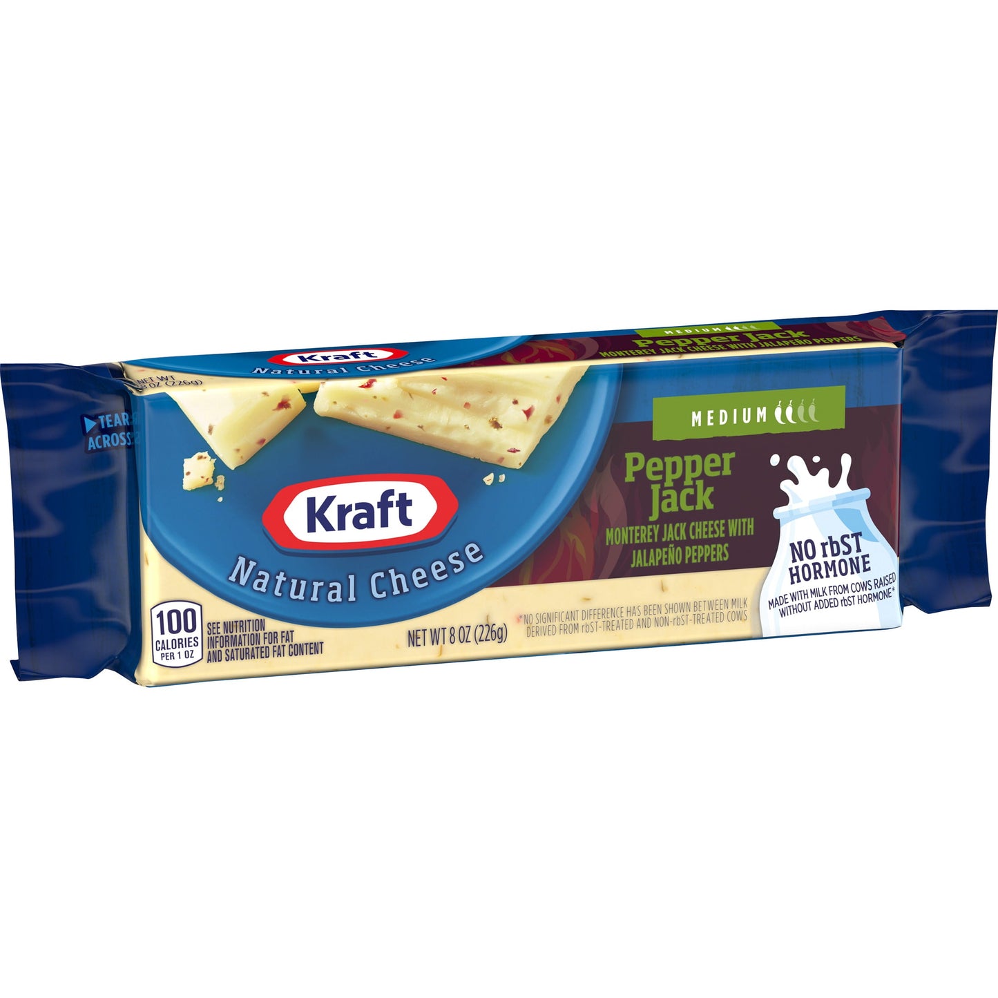 Kraft Pepper Jack Medium Cheese, 8 oz Block