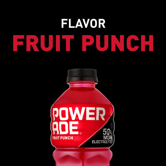 POWERADE Electrolyte Enhanced Fruit Punch Sport Drink, 28 fl oz, Bottle