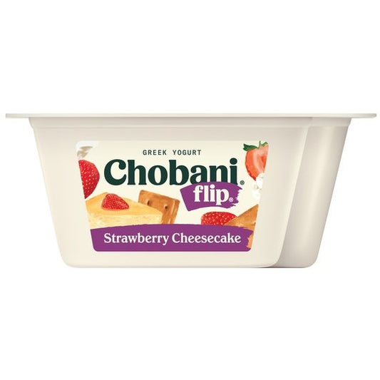 Chobani Flip Low-Fat Greek Yogurt, Strawberry Cheesecake 4.5 oz Plastic