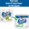 Scott Rapid-Dissolving Toilet Paper for RVs & Boats, 4 Double Rolls, 231 Sheets Per Roll (924 Total)