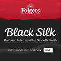 Folgers Black Silk Ground Coffee, Smooth Dark Roast Coffee, 33.7Ounce Canister