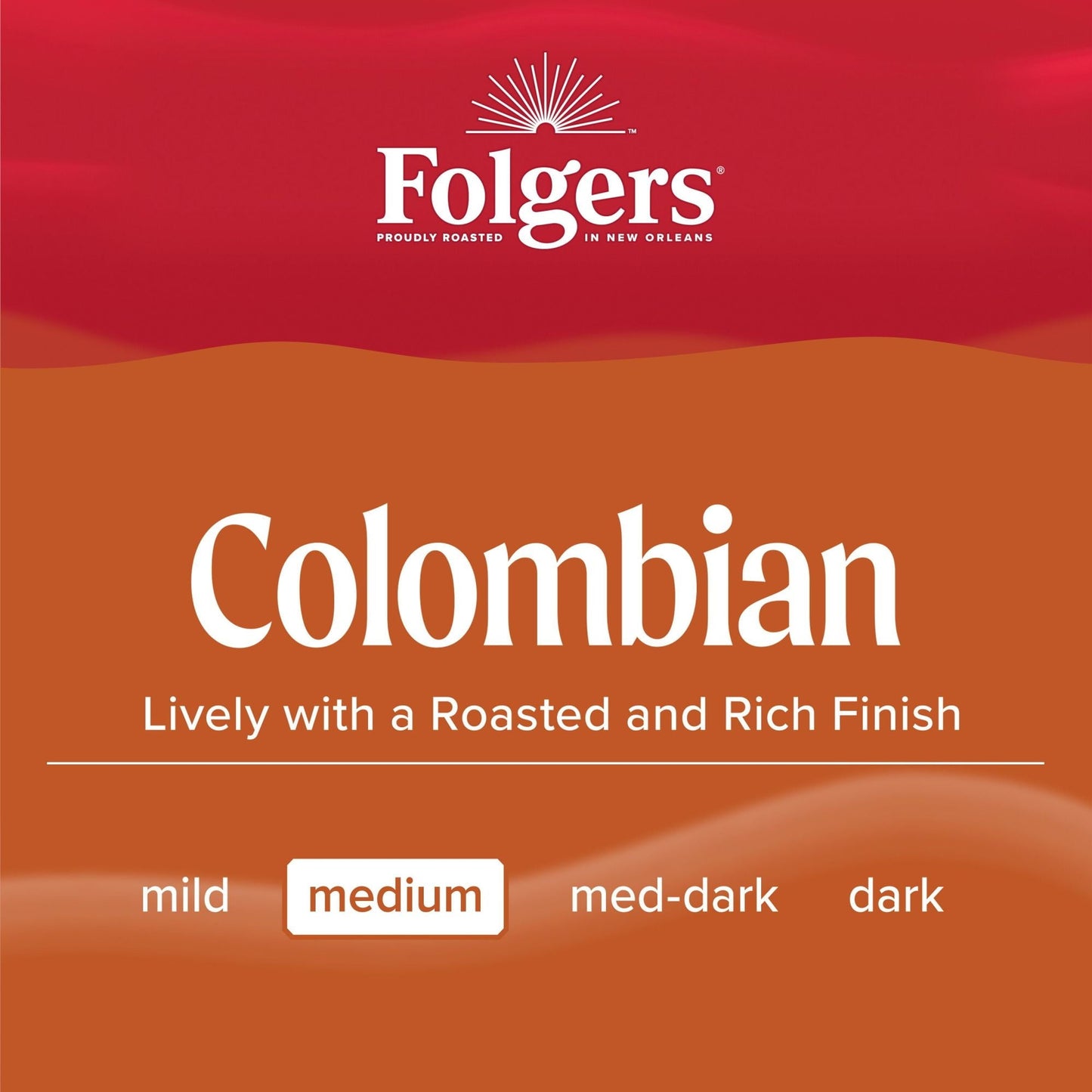 Folgers Colombian Coffee, Medium Roast Ground Coffee, 9.6 Ounce Canister