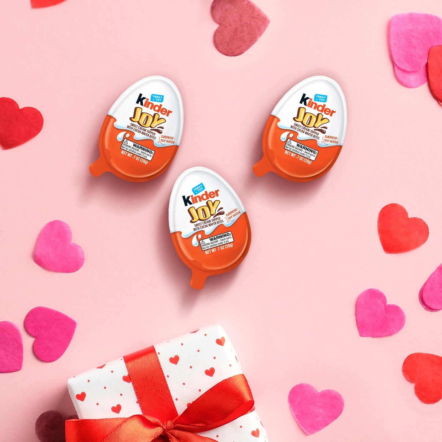 Kinder Joy Egg, Treat Plus Toy, Sweet Cream & Chocolatey Wafers, Valentines Day Gift, 1 Ct