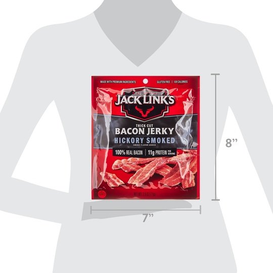 Jack Links Bacon Jerky, Hickory Smoked, 2.5 oz