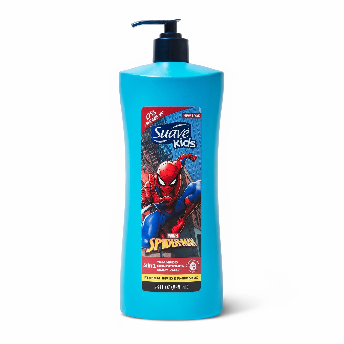 Suave Kids Fresh Spider-Sense, 3 in 1 Shampoo Conditioner Body Wash, All Hair Types 28 oz