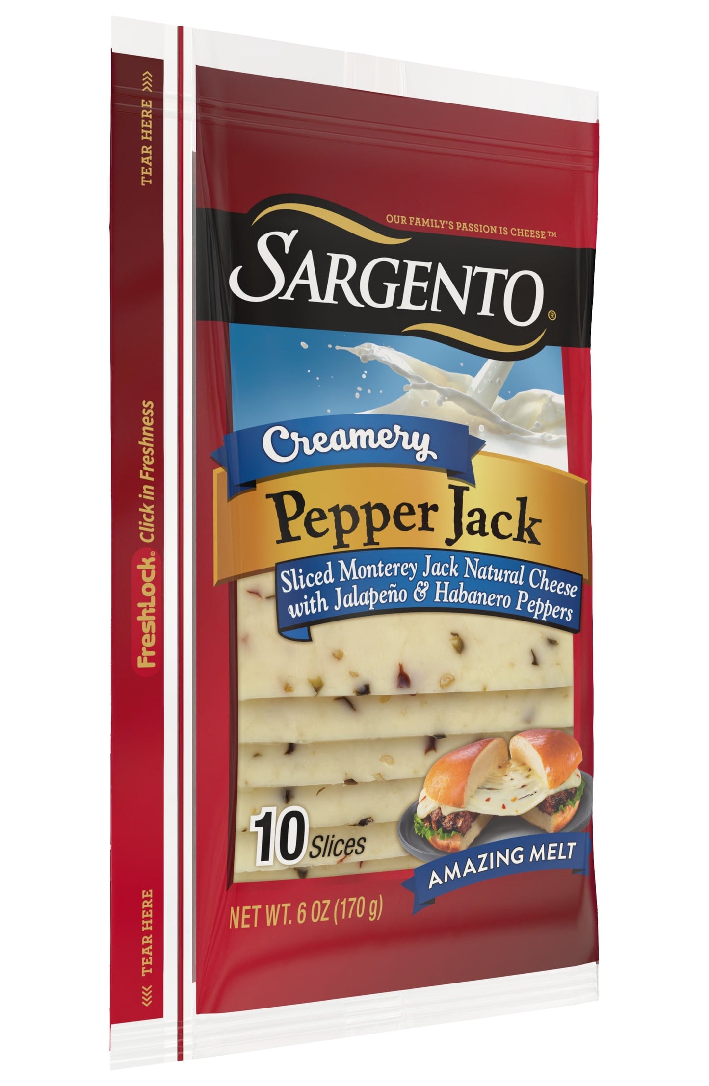 Sargento® Creamery Sliced Pepper Jack Natural Cheese, 10 slices