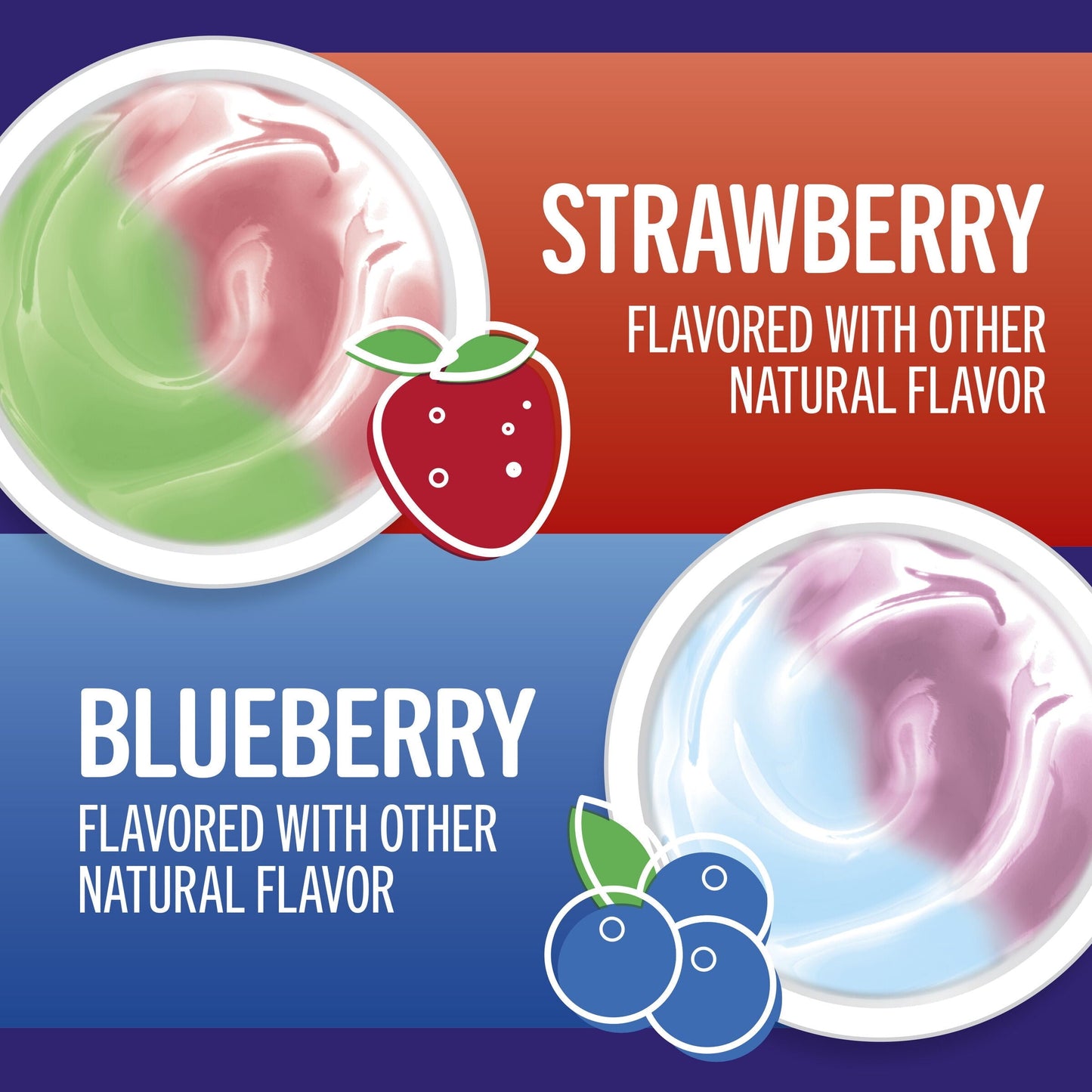 Yoplait Strawberry & Blueberry Low Fat Kids Yogurt Pack, 8 Yogurt Cups