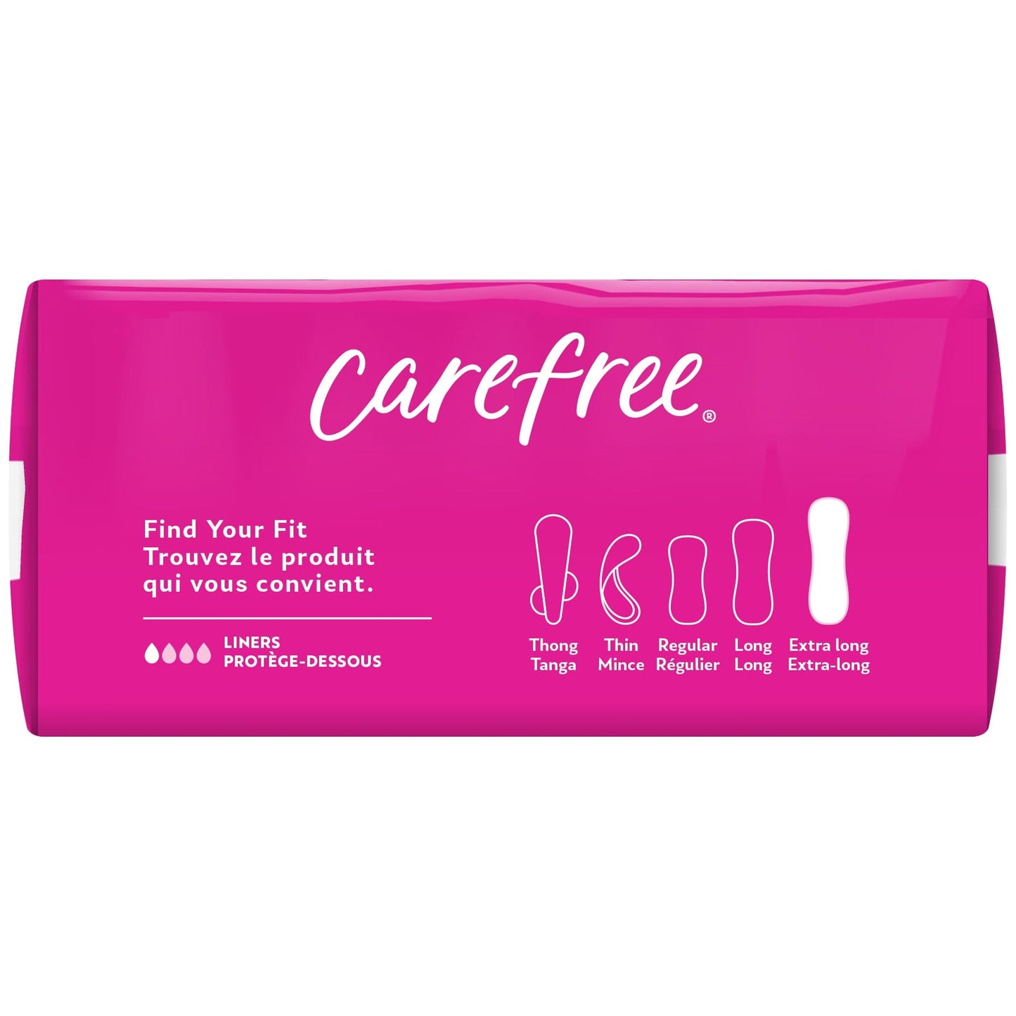CAREFREE® Panty Liners, Extra Long, Unscented, 8 Hour Odor Control, 93ct