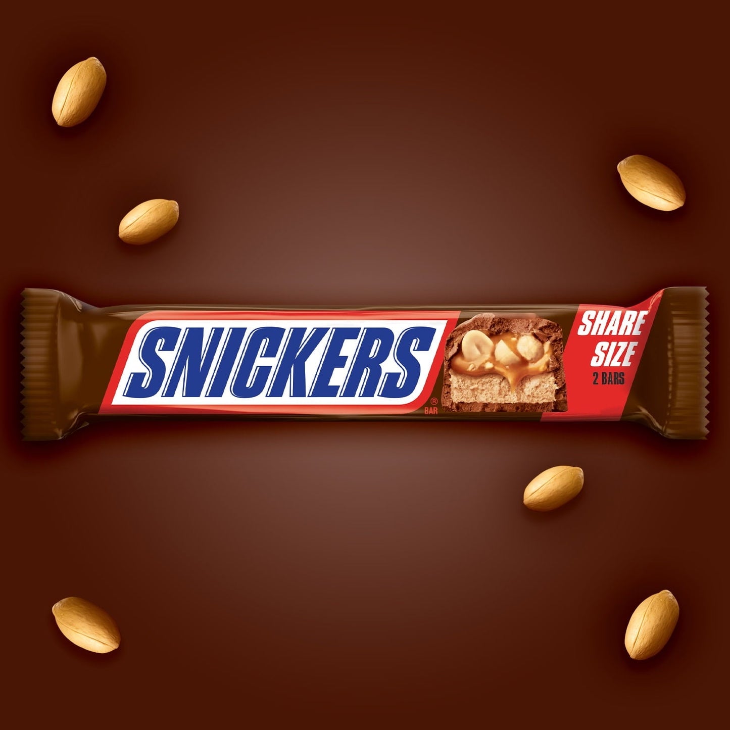 Snickers Milk Chocolate Candy Bars, Share Size - 3.29 oz