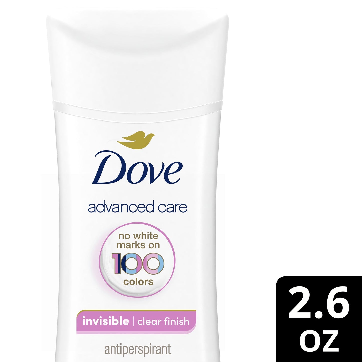 Dove Advanced Care Long Lasting Women's Antiperspirant Deodorant Stick, Clear Finish, 2.6 oz