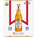 Michelob Ultra Pure Gold Organic Light Lager, 12 Pack Beer, 12 fl oz Bottles, 3.8 % ABV, Domestic