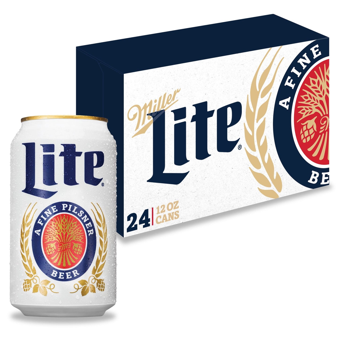 Miller Lite Lager Beer, 24 Pack, 12 fl oz Cans, 4.2% ABV