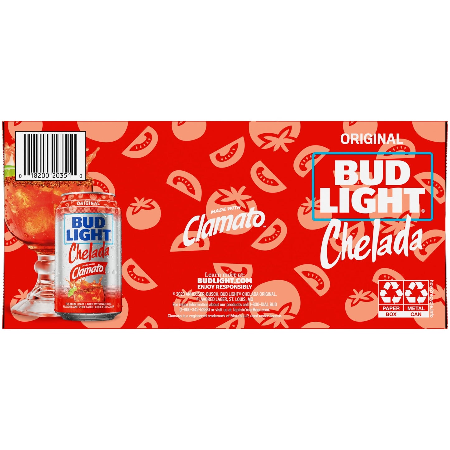 Bud Light Chelada 12 Pack, 12 fl oz Aluminum Cans, Domestic, 10% ABV