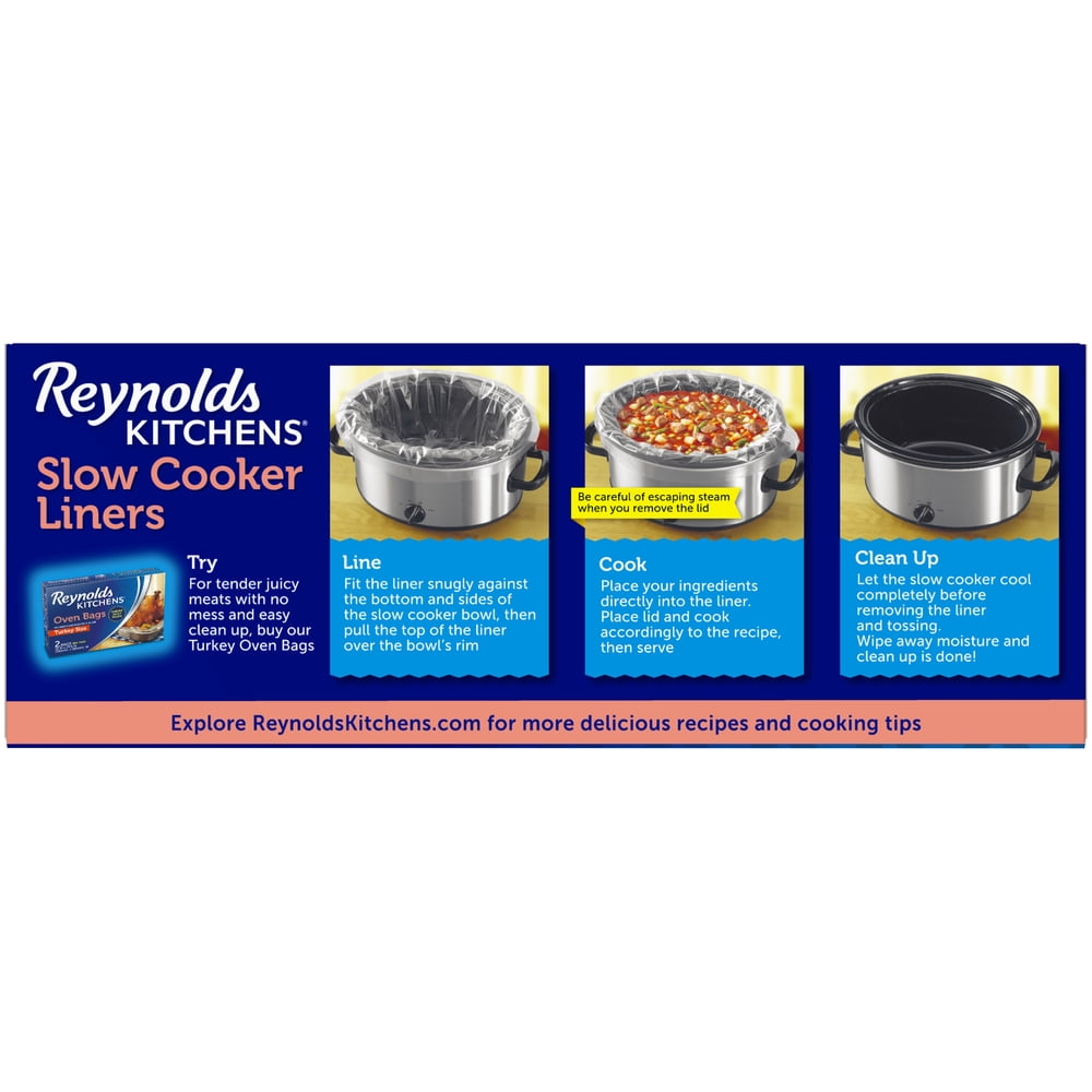 Reynolds Kitchens Slow Cooker Liners, Regular (Fits 3-8 Quarts), 8 Count