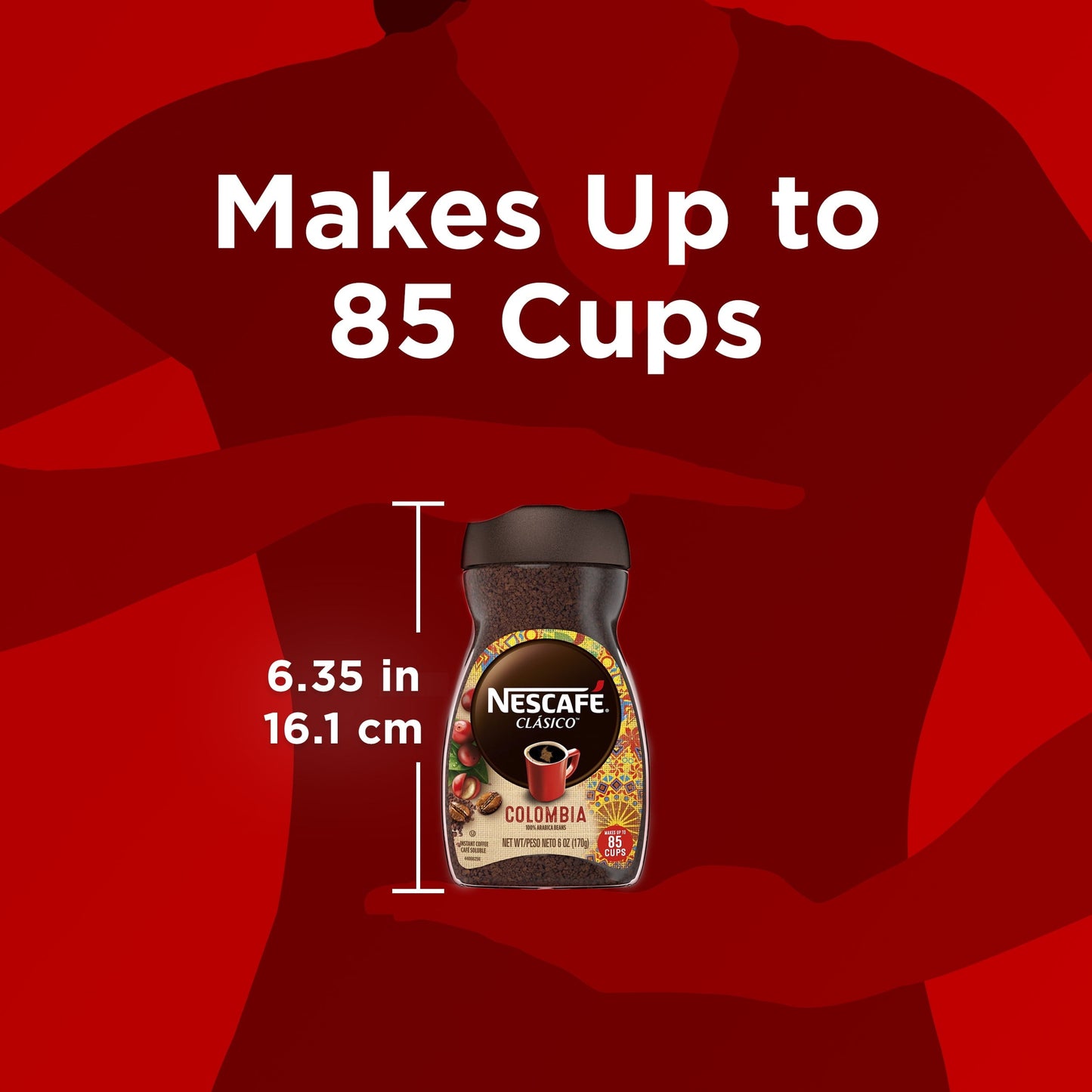 Nescafe Classico Colombia Medium Roast Instant Coffee, 6 oz