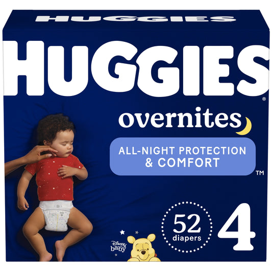 Huggies Overnites Nighttime Diapers, Size 4, 52 Ct (Select for More Options)