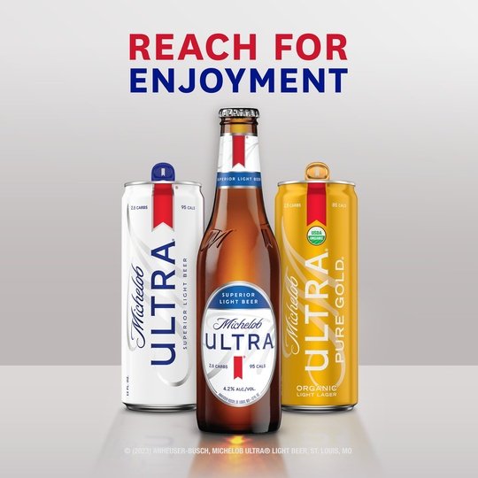 Michelob ULTRA Light Beer, 25 fl oz 1 Can, 4.2 % ABV, Domestic, 3.2% ABV