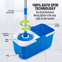 Insta Mop Spin Mop and Bucket with Wringer Set Microfiber Mop Head Washer Machine Safe As Seen On TV