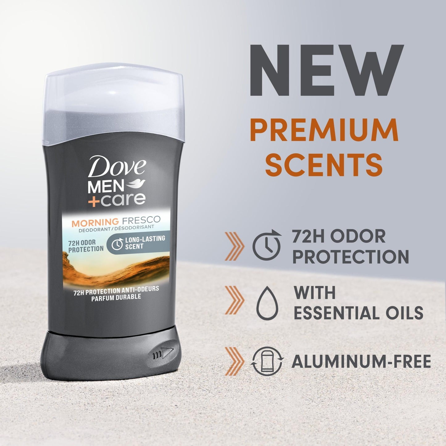 Dove Men+Care Long Lasting Antiperspirant Deodorant Stick, Morning Fresco, 3 oz