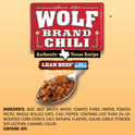 WOLF BRAND Lean Beef Chili Without Beans, 15 oz.