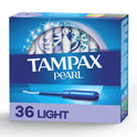 Tampax Pearl Tampons with LeakGuard Braid, Light Absorbency, 36 Ct