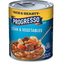 Progresso Rich & Hearty, Steak & Vegetables Canned Soup, Gluten Free, 18.8 oz.