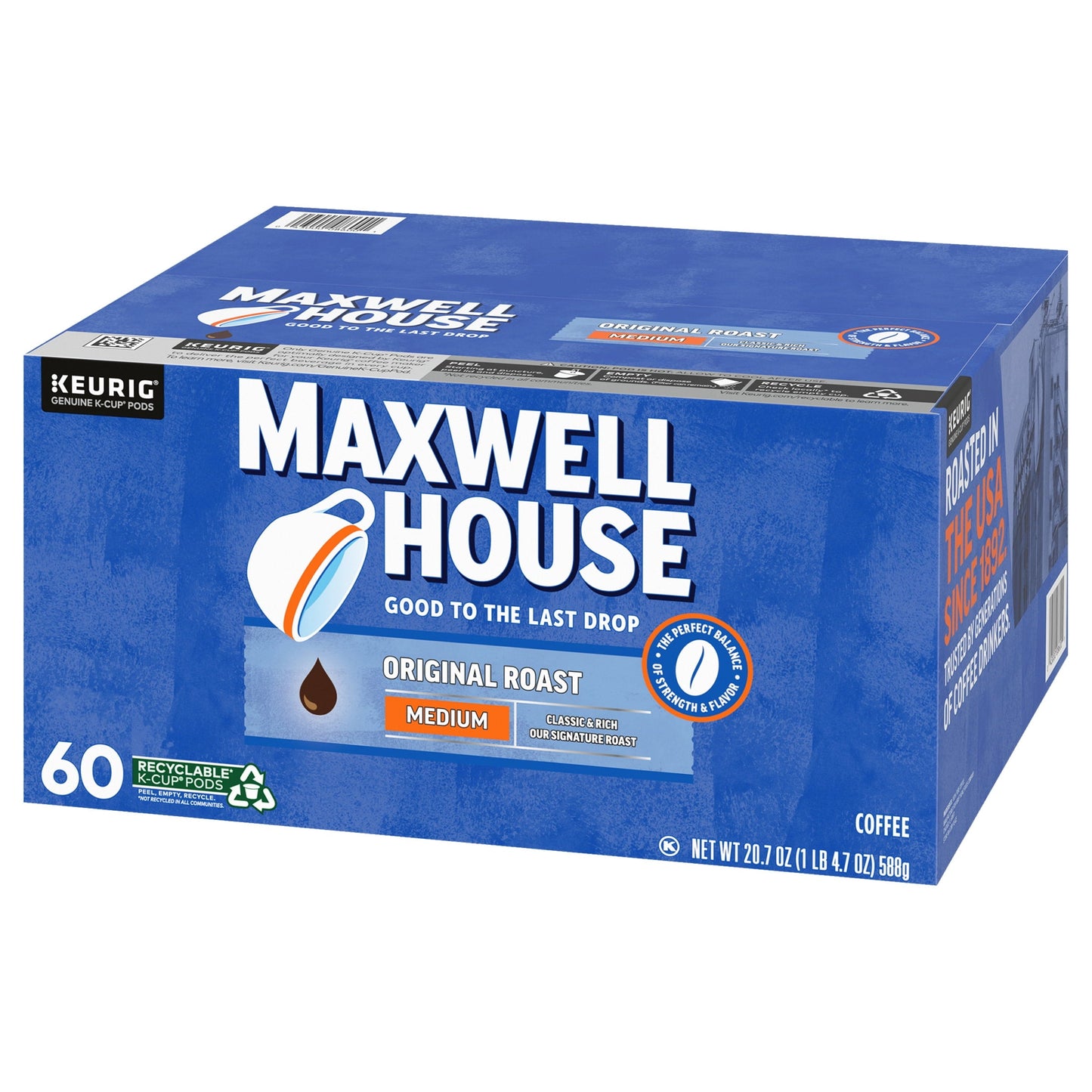 Maxwell House Original Roast Medium Roast K-Cup® Coffee Pods, 60 ct. Box