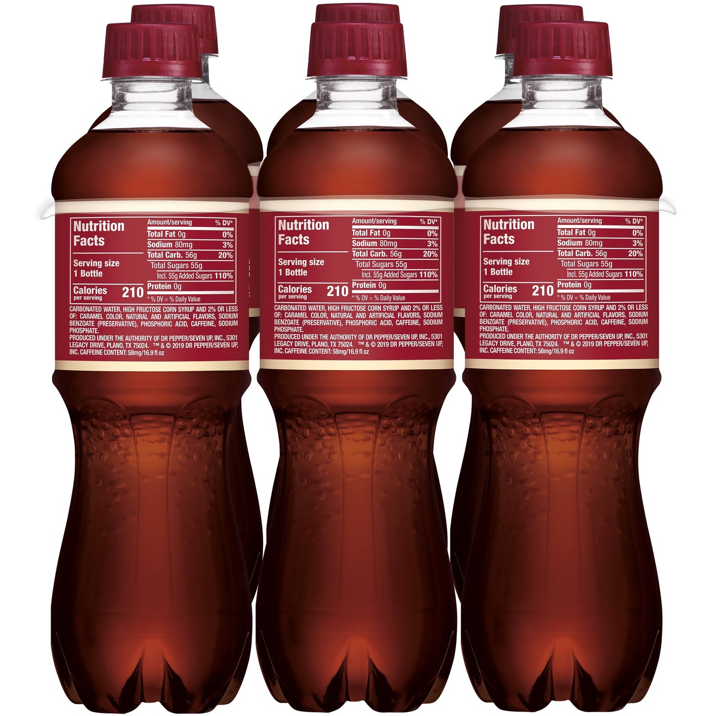 Dr Pepper & Cream Soda, .5 L bottles, 6 pack