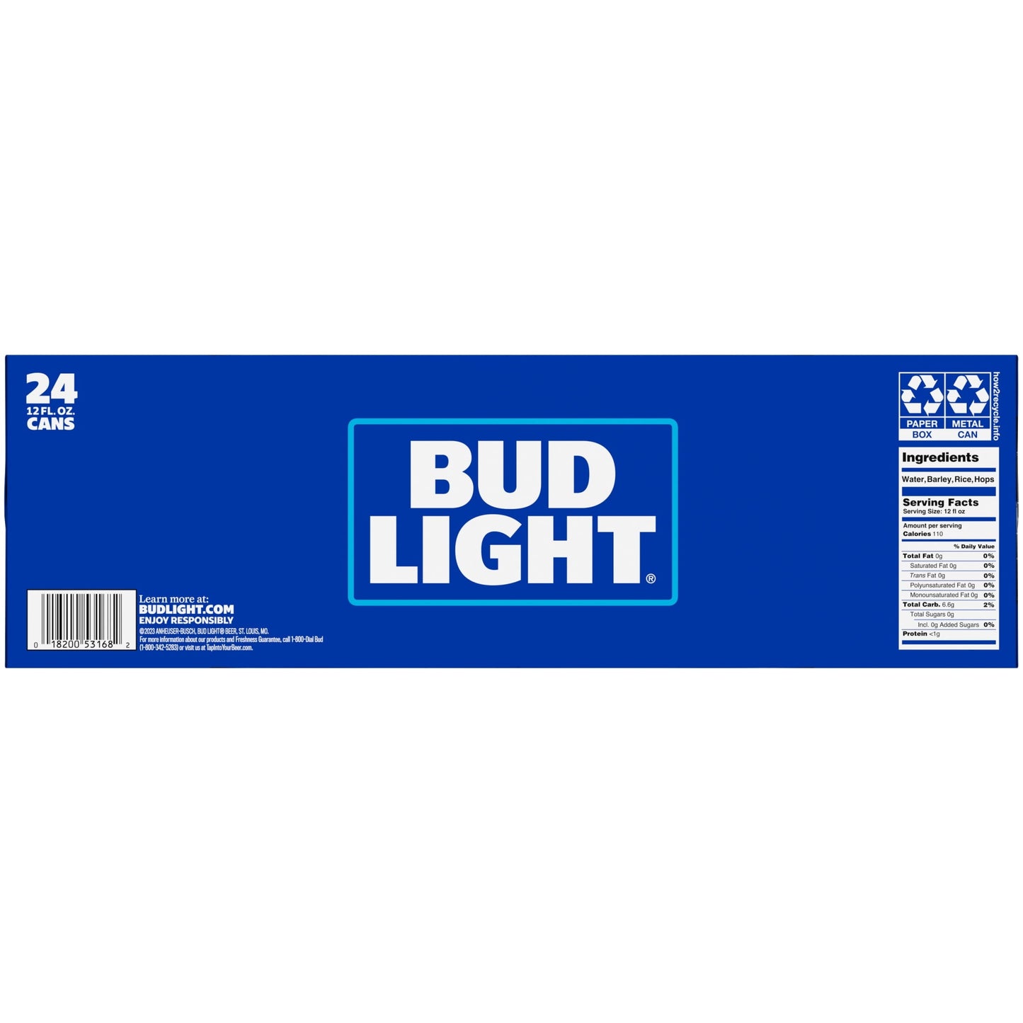 Bud Light Beer, 24 Pack, 12 fl oz Aluminum Cans, 4.2% ABV, Domestic Lager