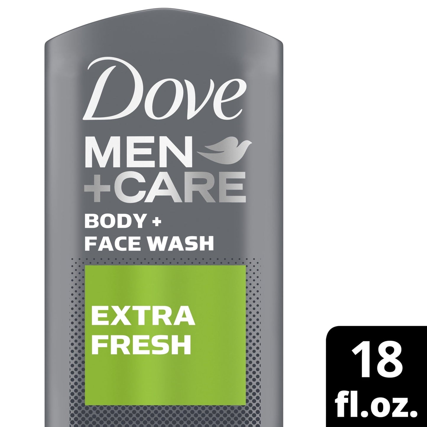 Dove Men+Care Extra Fresh Refreshing Hydrating Face and Body Wash, 18 fl oz