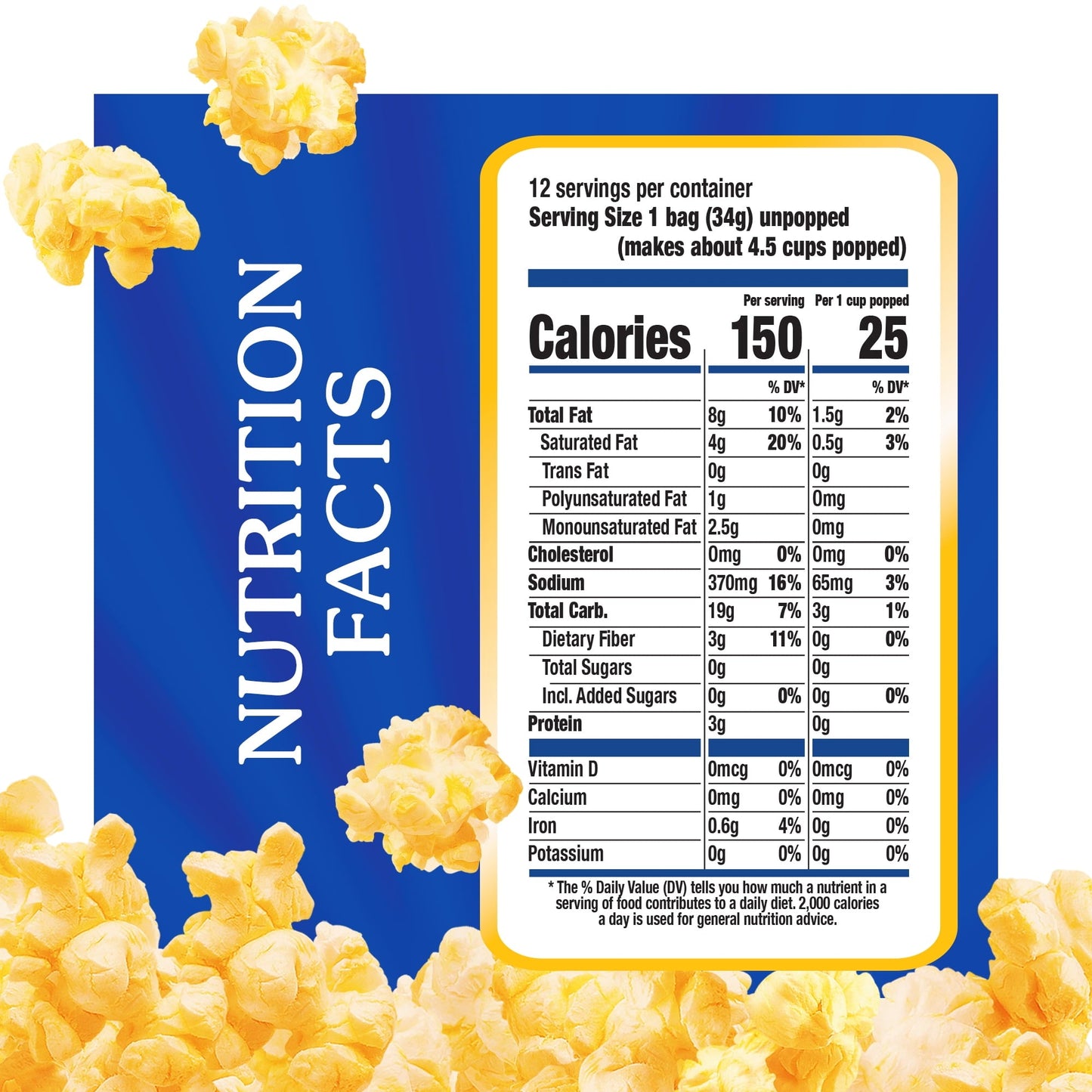 ACT II Butter Lovers Flavor Microwave Popcorn, Mini Bags, 14.39 oz., 12-Count