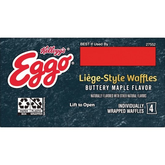 Eggo Buttery Maple Grab & Go Waffles, 7.76 oz, 4 Count (Frozen)