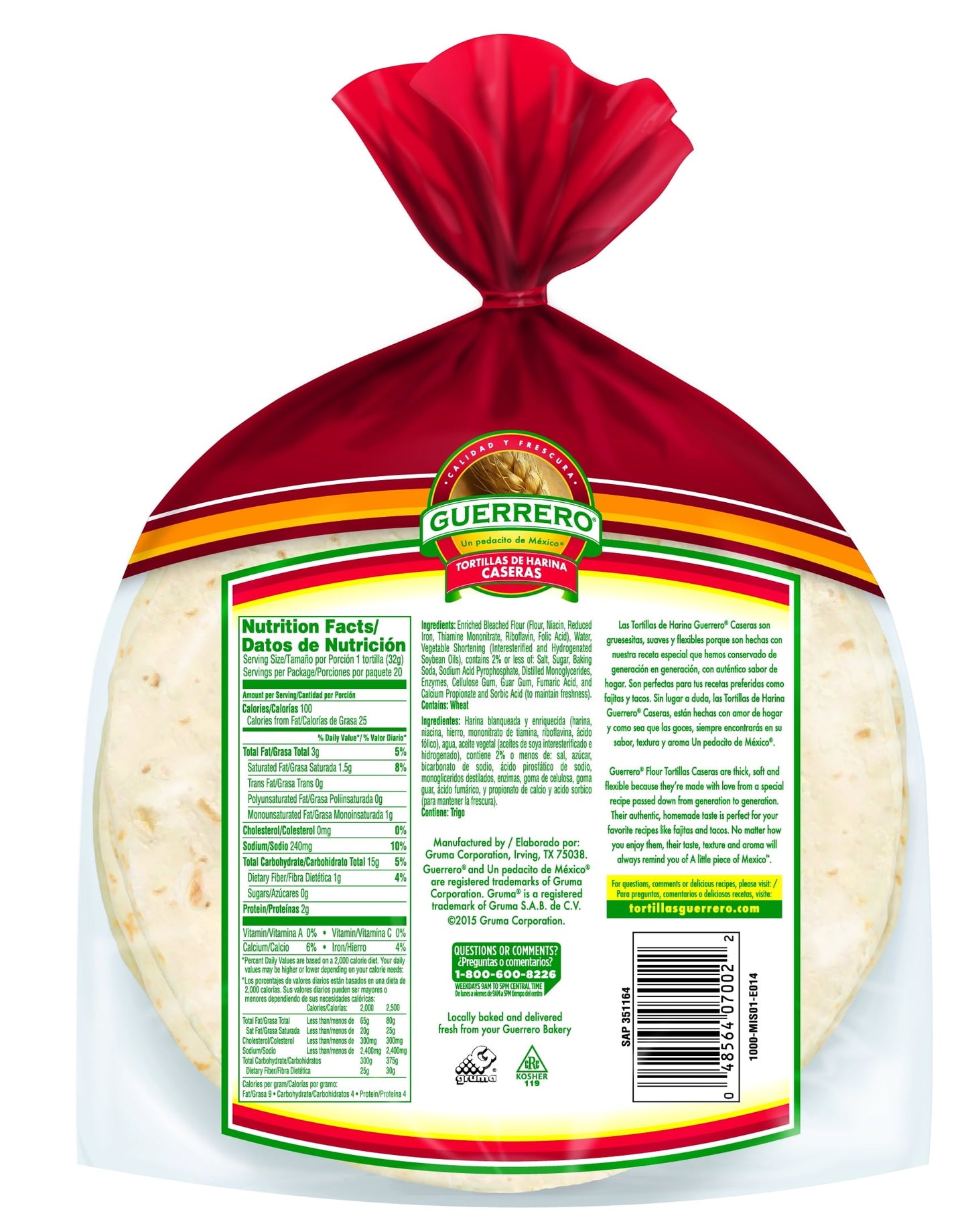 Guerrero Caseras Fajita Flour Tortillas, 20 Count