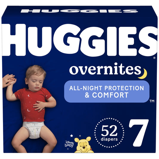 Huggies Overnites Nighttime Diapers, Size 7, 52 Ct