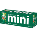 7UP Lemon Lime Soda Pop, 7.5 fl oz mini cans, 10 pack