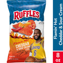 Ruffles Potato Chips Flamin' Hot Cheddar and Sour Cream Flavored, 8 oz