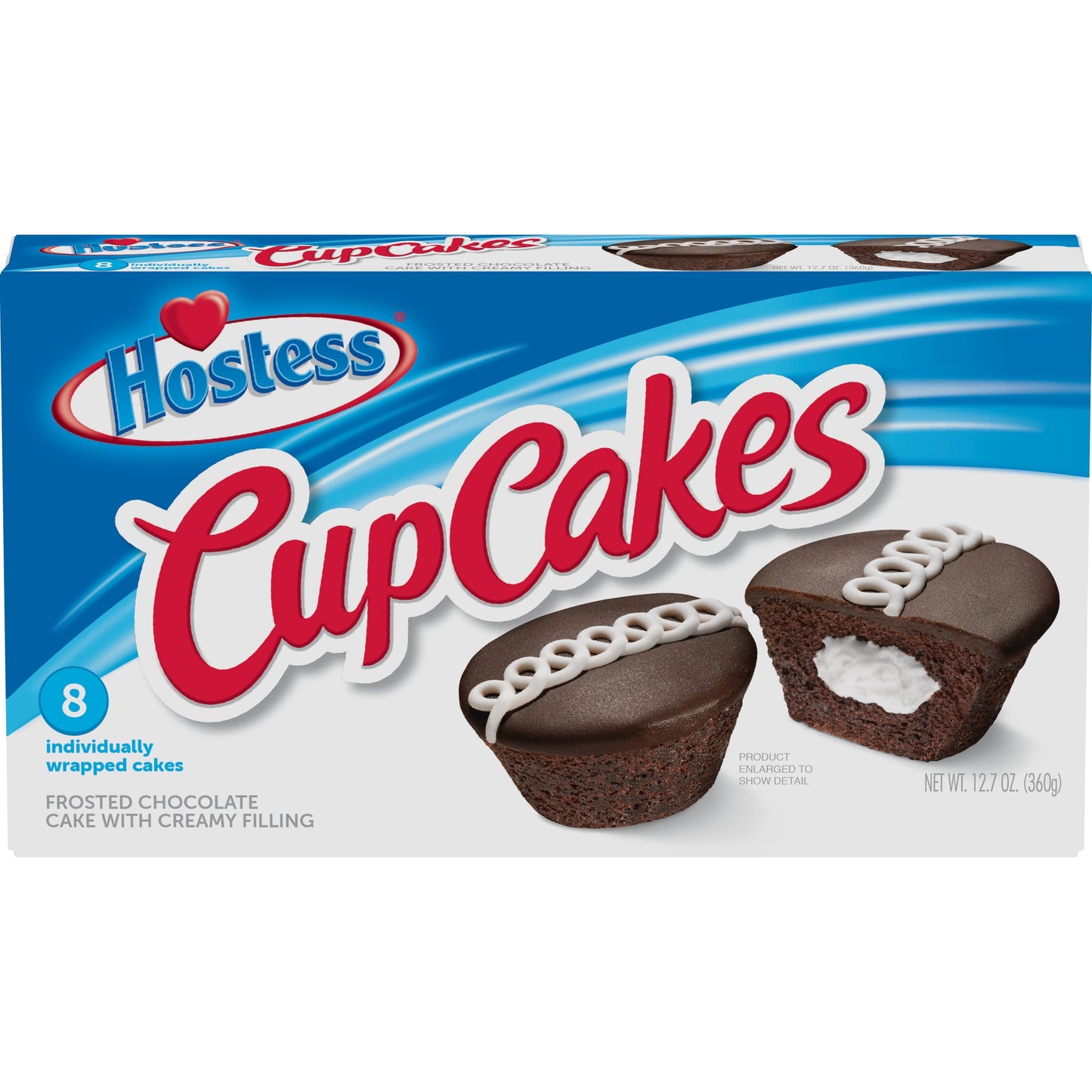 HOSTESS Chocolate Cup Cakes, Creamy, 8 count, 12.7 oz