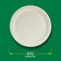 Hefty ECOSAVE Compostable Paper Plates, 6-3/4 inch, 30 Count