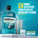 Listerine Cool Mint Antiseptic Mouthwash for Bad Breath, 250 mL