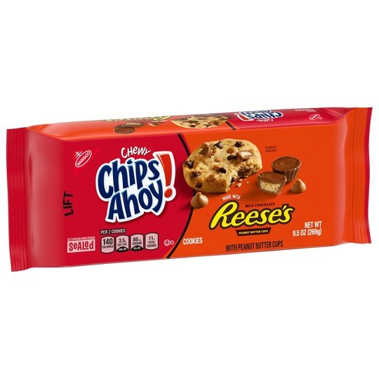 Chips Ahoy! Chewy Chocolate Chip Cookies With Reese'S Peanut Butter Cups, 9.5 Oz