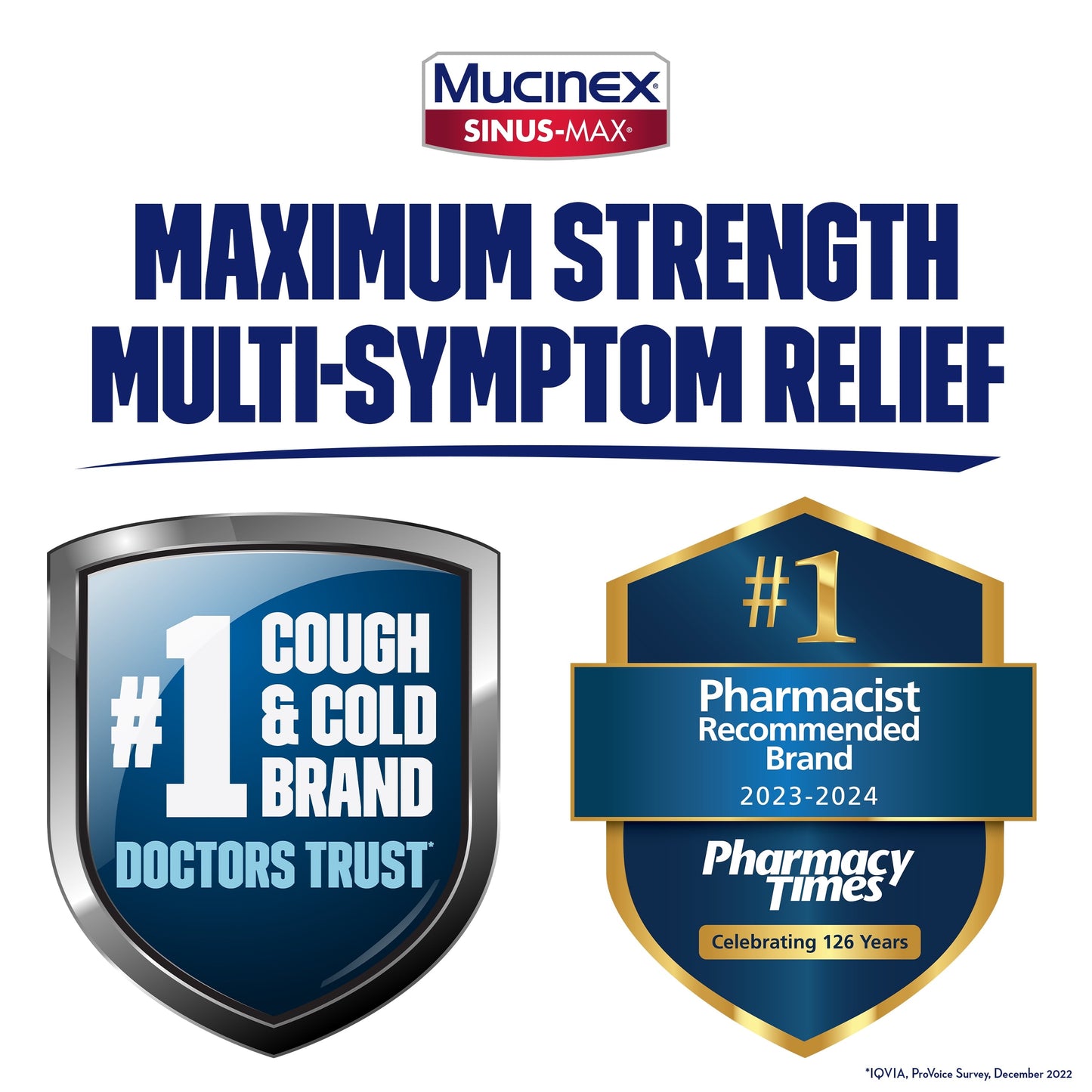 Maximum Strength Mucinex Sinus-Max Severe Congestion & Pain, Sinus Symptom Relief, Pain Reliever, Expectorant and Nasal Decongestant, 20 Caplets